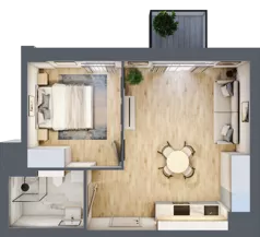 2 pokoje, mieszkanie 39,99 m², piętro 1, oferta nr B.M028, Oh! Praga, Warszawa, Praga Północ, Szmulki, ul. Białostocka 5D