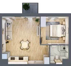2 pokoje, mieszkanie 41,83 m², piętro 2, oferta nr M031, Oh! Praga, Warszawa, Praga Północ, Szmulki, ul. Białostocka 5D