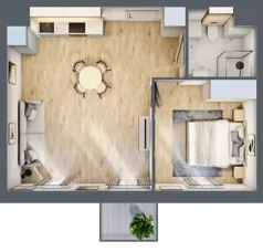 2 pokoje, mieszkanie 44,46 m², piętro 2, oferta nr B.M040, Oh! Praga, Warszawa, Praga Północ, Szmulki, ul. Białostocka 5D