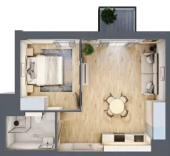 2 pokoje, mieszkanie 40,55 m², piętro 3, oferta nr M074, Oh! Praga, Warszawa, Praga Północ, Szmulki, ul. Białostocka 5D