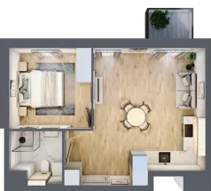 2 pokoje, mieszkanie 41,42 m², piętro 7, oferta nr M147, Oh! Praga, Warszawa, Praga Północ, Szmulki, ul. Białostocka 5D
