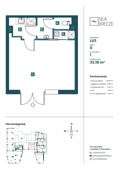 Lokal użytkowy 33,18 m², oferta nr LU3, SeaBreeze - lokale użytkowe, Świnoujście, Osiedle Matejki, ul. Jana Matejki 41