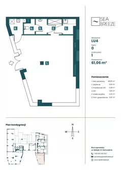 Lokal użytkowy 61,85 m², oferta nr LU4, SeaBreeze - lokale użytkowe, Świnoujście, Osiedle Matejki, ul. Jana Matejki 41