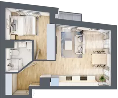 2 pokoje, mieszkanie 38,38 m², piętro 2, oferta nr M214, SeaBreeze, Świnoujście, Osiedle Matejki, ul. Jana Matejki 41
