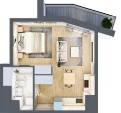 1 pokój, mieszkanie 32,29 m², piętro 5, oferta nr M501, SeaBreeze, Świnoujście, Osiedle Matejki, ul. Jana Matejki 41