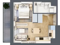 1 pokój, mieszkanie 28,11 m², piętro 1, oferta nr M105, SeaBreeze, Świnoujście, Osiedle Matejki, ul. Jana Matejki 41