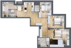 4 pokoje, mieszkanie 93,13 m², piętro 6, oferta nr M606, SeaBreeze, Świnoujście, Osiedle Matejki, ul. Jana Matejki 41