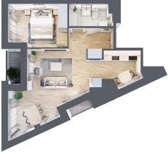 2 pokoje, mieszkanie 45,31 m², piętro 7, oferta nr M702, SeaBreeze, Świnoujście, Osiedle Matejki, ul. Jana Matejki 41