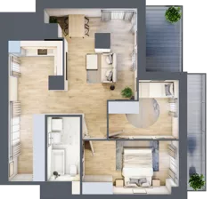 3 pokoje, mieszkanie 62,95 m², piętro 7, oferta nr M708, SeaBreeze, Świnoujście, Osiedle Matejki, ul. Jana Matejki 41