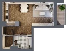 1 pokój, mieszkanie 35,32 m², piętro 2, oferta nr M17, Trybuny Ludów 3, Kraków, Podgórze Duchackie, Wola Duchacka, ul. Trybuny Ludów 3