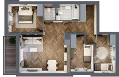 4 pokoje, mieszkanie 70,59 m², piętro 2, oferta nr M19, Trybuny Ludów 3, Kraków, Podgórze Duchackie, Wola Duchacka, ul. Trybuny Ludów 3