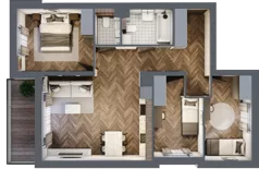 4 pokoje, mieszkanie 70,63 m², piętro 1, oferta nr M10, Trybuny Ludów 3, Kraków, Podgórze Duchackie, Wola Duchacka, ul. Trybuny Ludów 3