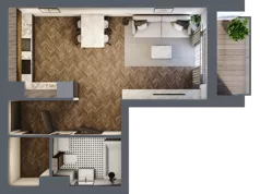 1 pokój, mieszkanie 35,32 m², piętro 1, oferta nr M8, Trybuny Ludów 3, Kraków, Podgórze Duchackie, Wola Duchacka, ul. Trybuny Ludów 3