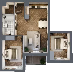 3 pokoje, mieszkanie 62,05 m², piętro 3, oferta nr M27, Trybuny Ludów 3, Kraków, Podgórze Duchackie, Wola Duchacka, ul. Trybuny Ludów 3
