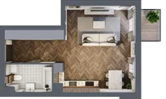 1 pokój, mieszkanie 37,96 m², piętro 3, oferta nr M25, Trybuny Ludów 3, Kraków, Podgórze Duchackie, Wola Duchacka, ul. Trybuny Ludów 3