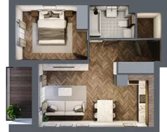 2 pokoje, mieszkanie 43,43 m², piętro 2, oferta nr M20, Trybuny Ludów 3, Kraków, Podgórze Duchackie, Wola Duchacka, ul. Trybuny Ludów 3