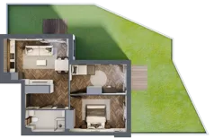 3 pokoje, mieszkanie 55,92 m², parter, oferta nr M2, Trybuny Ludów 3, Kraków, Podgórze Duchackie, Wola Duchacka, ul. Trybuny Ludów 3