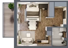 1 pokój, mieszkanie 35,06 m², piętro 3, oferta nr B1.31, Zdrojowa Park, Busko-Zdrój, ul. Prof. W. Grotta