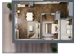 2 pokoje, apartament 47,66 m², parter, oferta nr B1.3, Zdrojowa Park, Busko-Zdrój, ul. Prof. W. Grotta