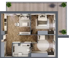 3 pokoje, mieszkanie 58,48 m², piętro 1, oferta nr B1.11, Zdrojowa Park, Busko-Zdrój, ul. Prof. W. Grotta