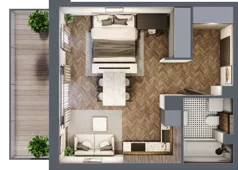 1 pokój, mieszkanie 35,05 m², parter, oferta nr B1.5, Zdrojowa Park, Busko-Zdrój, ul. Prof. W. Grotta
