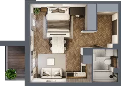 1 pokój, apartament 35,03 m², piętro 1, oferta nr B1.16, Zdrojowa Park, Busko-Zdrój, ul. Prof. W. Grotta