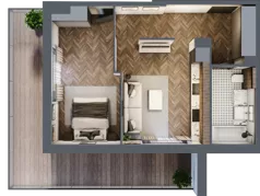 2 pokoje, mieszkanie 48,01 m², piętro 1, oferta nr B1.12, Zdrojowa Park, Busko-Zdrój, ul. Prof. W. Grotta