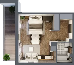1 pokój, apartament 35,04 m², parter, oferta nr B1.7, Zdrojowa Park, Busko-Zdrój, ul. Prof. W. Grotta