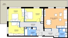 4 pokoje, apartament 99,21 m², piętro 2, oferta nr B2.26, Zdrojowa Park bud. 2, Busko-Zdrój, ul. Prof. W. Grotta