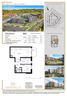 3 pokoje, mieszkanie 49,76 m², piętro 3, oferta nr B10, Kiepury 33, Jelenia Góra, Zabobrze, ul. Jana Kiepury