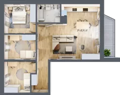 4 pokoje, mieszkanie 78,02 m², piętro 2, oferta nr A07, Kiepury 33, Jelenia Góra, Zabobrze, ul. Jana Kiepury