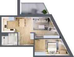 2 pokoje, mieszkanie 52,99 m², piętro 1, oferta nr D01, Kiepury 33, Jelenia Góra, Zabobrze, ul. Jana Kiepury