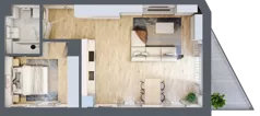 2 pokoje, mieszkanie 54,26 m², piętro 2, oferta nr D06, Kiepury 33, Jelenia Góra, Zabobrze, ul. Jana Kiepury