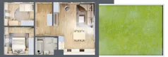 3 pokoje, mieszkanie 61,38 m², parter, oferta nr A03, Kiepury 33, Jelenia Góra, Zabobrze, ul. Jana Kiepury