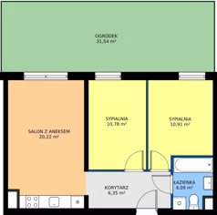 3 pokoje, mieszkanie 52,35 m², parter, oferta nr C11-4, Osiedle Latawców, Wrocław, Psie Pole-Zawidawie, Psie Pole, ul. Grodzieńska