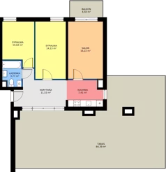 3 pokoje, mieszkanie 63,68 m², piętro 3, oferta nr C12-20, Osiedle Latawców, Wrocław, Psie Pole-Zawidawie, Psie Pole, ul. Grodzieńska