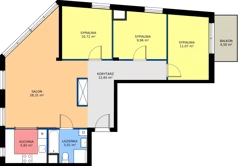 4 pokoje, mieszkanie 83,64 m², piętro 1, oferta nr C11-8, Osiedle Latawców, Wrocław, Psie Pole-Zawidawie, Psie Pole, ul. Grodzieńska