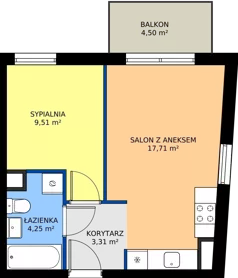 2 pokoje, mieszkanie 34,78 m², piętro 2, oferta nr D15-20, Osiedle Latawców, Wrocław, Psie Pole-Zawidawie, Psie Pole, ul. Grodzieńska