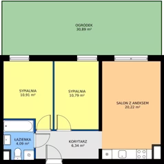 3 pokoje, mieszkanie 52,35 m², parter, oferta nr D14-3, Osiedle Latawców, Wrocław, Psie Pole-Zawidawie, Psie Pole, ul. Grodzieńska