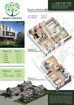 4 pokoje, mieszkanie 76,02 m², piętro 1, oferta nr 5B, Nowe Ogrody, Warszawa, Wawer, Zerzeń, ul. Kuligowska 3B