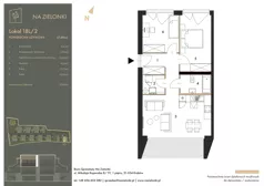 3 pokoje, mieszkanie 57,89 m², piętro 1, oferta nr 18L/2, Na Zielonki - Etap II, Kraków, Prądnik Biały, ul. Na Zielonki 20