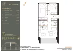 3 pokoje, mieszkanie 57,89 m², piętro 2, oferta nr 18M/2, Na Zielonki - Etap II, Kraków, Prądnik Biały, ul. Na Zielonki 20
