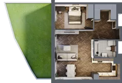 2 pokoje, mieszkanie 52,78 m², parter, oferta nr M01, Punkt Wola, Kraków, Podgórze Duchackie, Wola Duchacka, ul. Trybuny Ludów 15