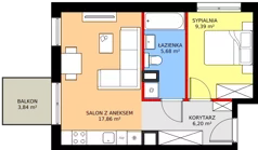 2 pokoje, mieszkanie 39,13 m², piętro 2, oferta nr M31, Punkt Wola, Kraków, Podgórze Duchackie, Wola Duchacka, ul. Trybuny Ludów 15