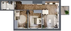 3 pokoje, mieszkanie 55,66 m², piętro 2, oferta nr M40, Punkt Wola, Kraków, Podgórze Duchackie, Wola Duchacka, ul. Trybuny Ludów 15