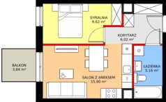 2 pokoje, mieszkanie 36,70 m², piętro 2, oferta nr M29, Punkt Wola, Kraków, Podgórze Duchackie, Wola Duchacka, ul. Trybuny Ludów 15