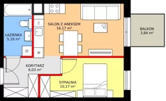2 pokoje, mieszkanie 37,53 m², parter, oferta nr M06, Punkt Wola, Kraków, Podgórze Duchackie, Wola Duchacka, ul. Trybuny Ludów 15