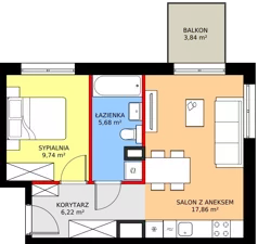 2 pokoje, mieszkanie 39,50 m², piętro 1, oferta nr M18, Punkt Wola, Kraków, Podgórze Duchackie, Wola Duchacka, ul. Trybuny Ludów 15