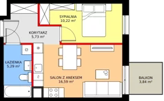 2 pokoje, mieszkanie 37,83 m², piętro 3, oferta nr M50, Punkt Wola, Kraków, Podgórze Duchackie, Wola Duchacka, ul. Trybuny Ludów 15