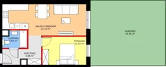 2 pokoje, mieszkanie 43,44 m², parter, oferta nr M10, Punkt Wola, Kraków, Podgórze Duchackie, Wola Duchacka, ul. Trybuny Ludów 15